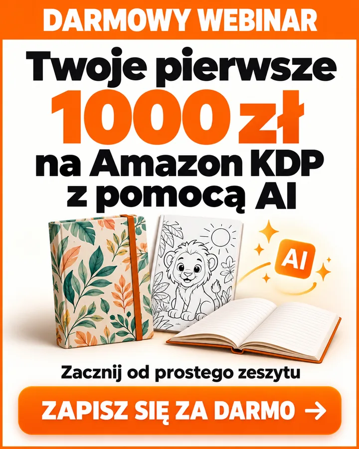 Darmowy webinar: Twoje pierwsze 1000 zł na Amazon KDP z pomocą AI. Przejdź do zapisów.